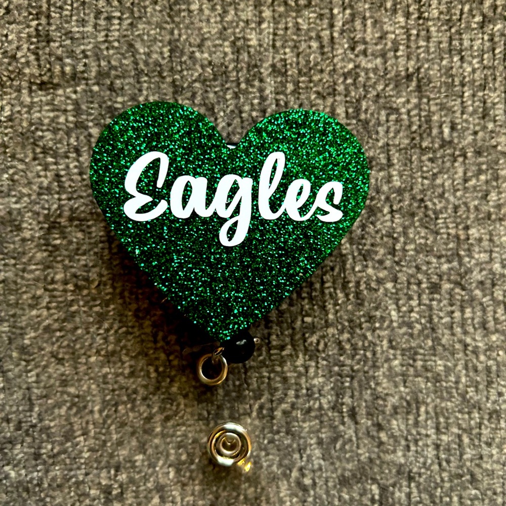 Eagles Retractable Name Badge Reel ID Name Tag Holder